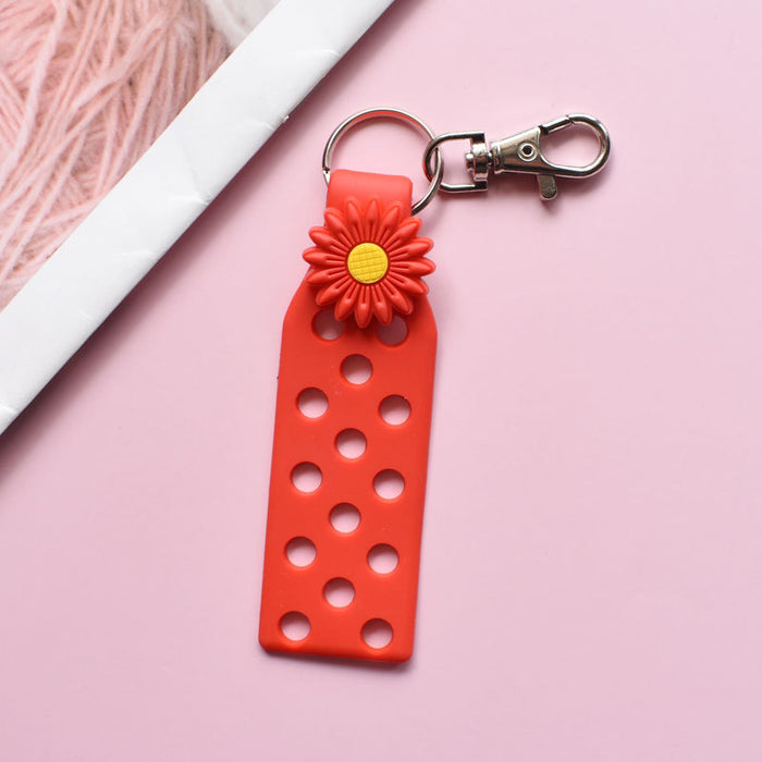 Wholesale Keychain Croc Charms PVC Soft Glue Doll Pendant Cartoon DIY Ornament MOQ≥10 JDC-KC-RYY001
