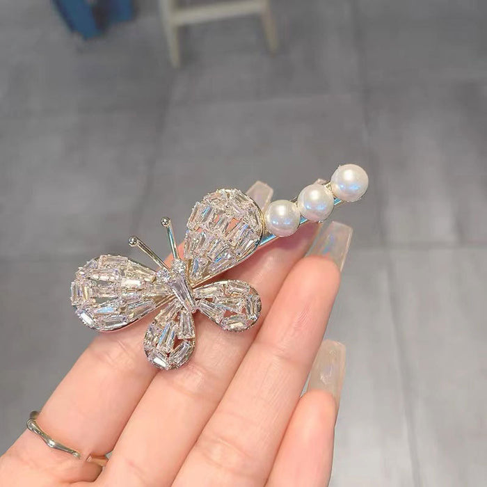 Wholesale Hair Clip Butterfly Diamond Metal JDC-HC-KeZi011