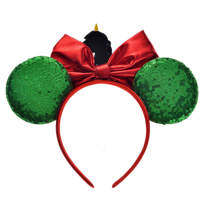 Wholesale Headband Fabric Red Bowknot Christmas JDC-HD-LanJ003