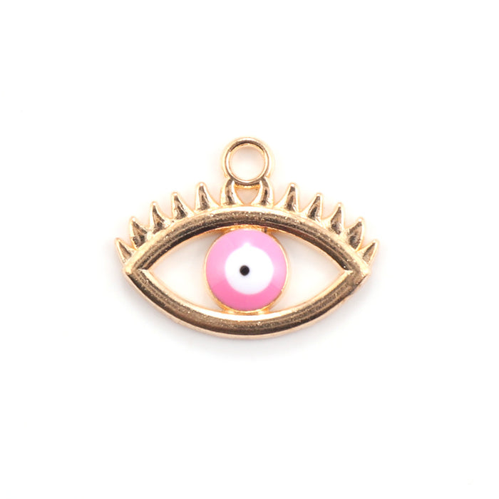 Wholesale creative colorful eye alloy pendant diy handmade jewelry beaded 10PCS JDC-DIY-Jingy006