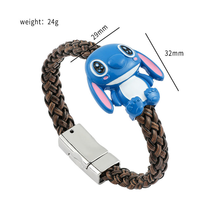 Wholesale Bracelets Leather Cartoon Star Babe (M) MOQ≥4 JDC-BT-BoSu004