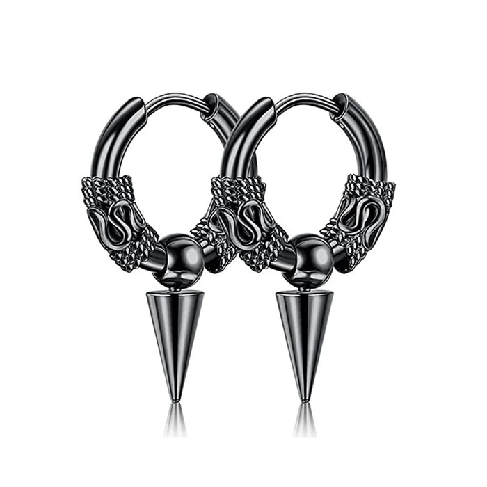 Wholesale Earrings Metal Stainless Steel Dragon Tape Hip Hop MOQ≥2 JDC-ES-JiM008