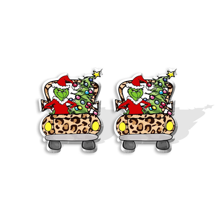 Wholesale Earrings Acrylic Christmas Cartoon Stud Earrings (M) JDC-ES-XiangL051