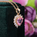 Jewelry WholesaleWholesale Simple Pink Diamond Heart Zircon Necklace MOQ≥2 JDC-NE-Caos016 Necklaces 曹适 %variant_option1% %variant_option2% %variant_option3%  Factory Price JoyasDeChina Joyas De China
