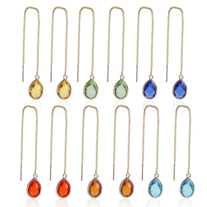 Wholesale crystal zircon high-quality temperament 6-piece earrings JDC-ES-JiaYi002