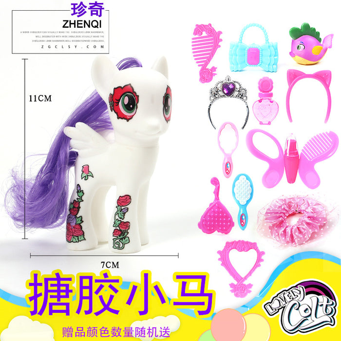 Ornamento de pony de dibujos animados de juguete al por mayor MOQ≥2 JDC-FT-CHENGG001