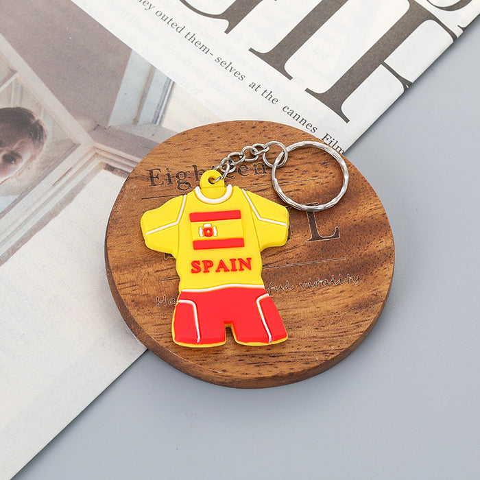 Wholesale Keychain Silicone World Cup National Team Jersey Pendant JDC-KC-RuiQi003