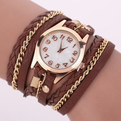 Wholesale Quartz Ladies Winding Watch Hand Woven Watch JDC-WH-MiQ005
