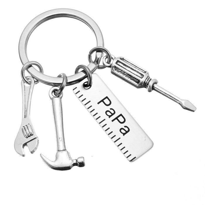 Wholesale stainless steel engraved Father's Day gift keychain MOQ≥2 JDC-KC-ShangQ003