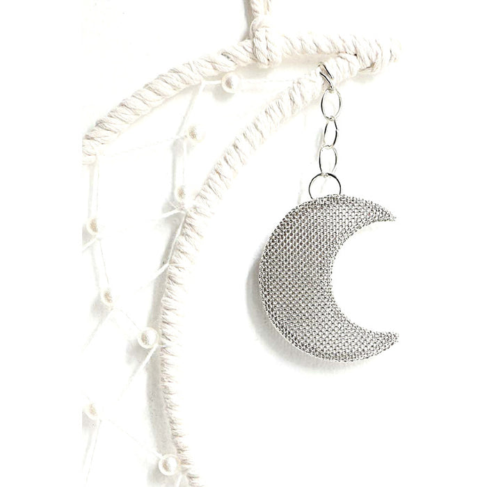 Boho boho hilo tejido hilo de algodón luna de luna Dreamcatcher MOQ≥2 JDC-DC-HFENG002