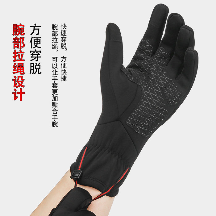 Wholesale Gloves Nylon Waterproof Outdoor Velvet Warm Touch Screen Gloves MOQ≥2 JDC-GS-QiF002