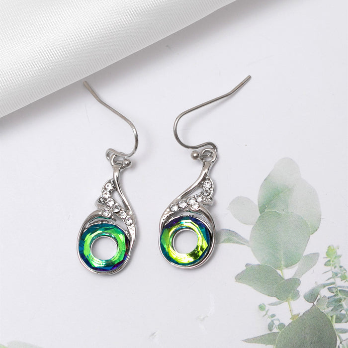 Wholesale fashion new earrings colorful crystal gradient earrings JDC-ES-CM020