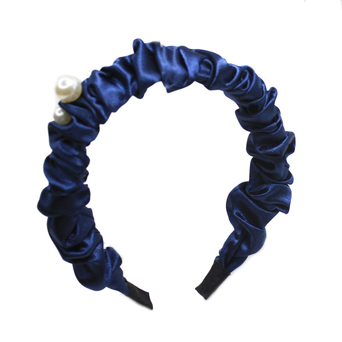 Wholesale pearl pleated large intestine headband women JDC-HD-Lizhen004