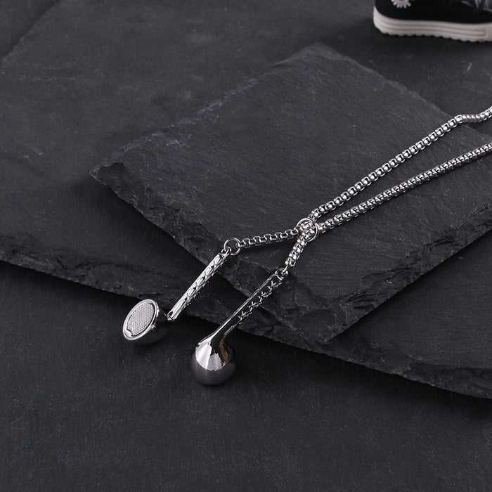 Wholesale Necklaces Titanium Steel Fashion Headphones JDC-NE-JiaM001