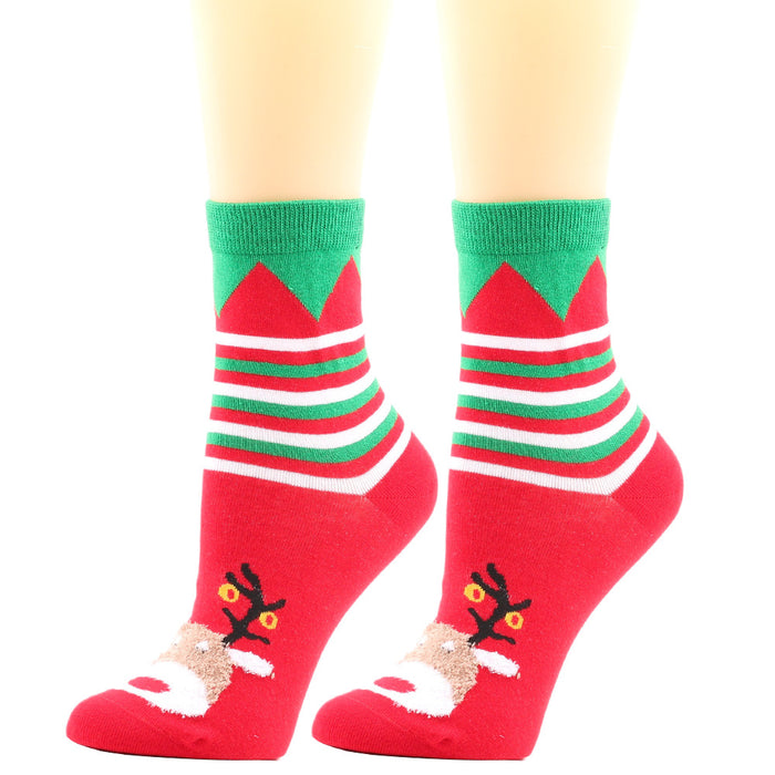 Calcetines al por mayor Polyester Christmas Santa Claus Elk Moq≥3 JDC-SK-XQ020