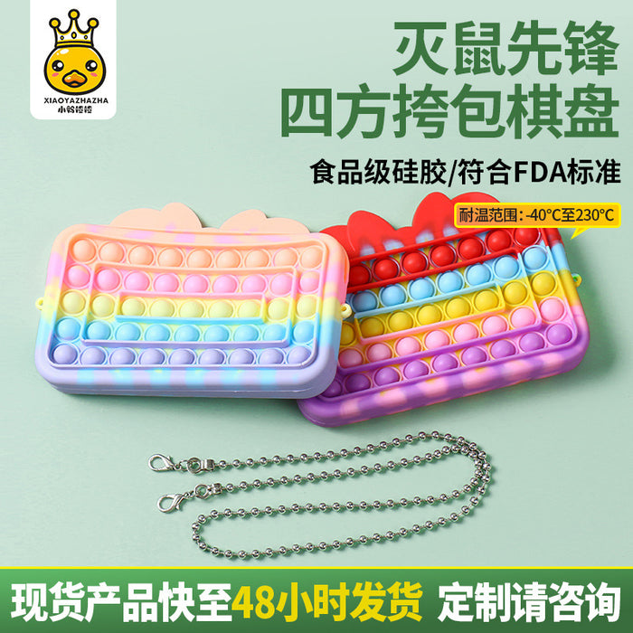 Jewelry WholesaleWholesale silicon unzipped square coin purse toy JDC-FT-BaiB003 fidgets toy 百变 %variant_option1% %variant_option2% %variant_option3%  Factory Price JoyasDeChina Joyas De China