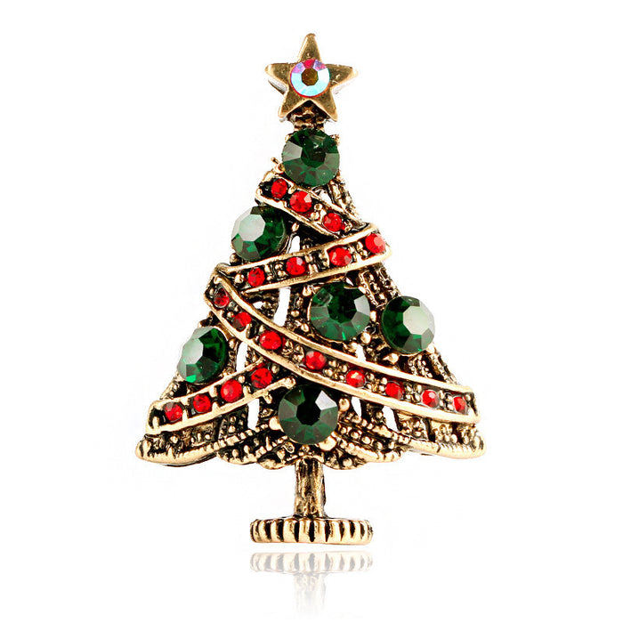 Broche Brooch Aleya Vintage Vintage Diamond Christmas Tree JDC-BC-Zhuix001