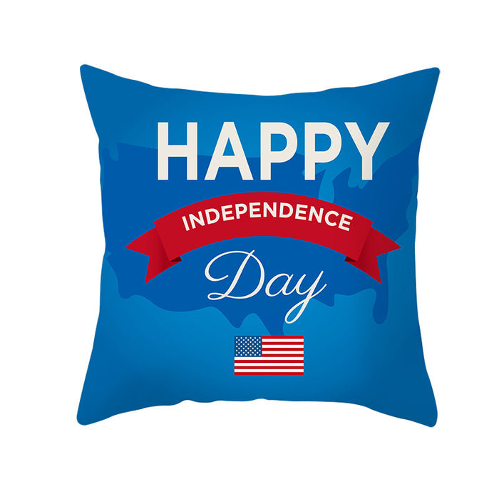 Wholesale 4th of July Independence Day Pillowcase Peach Skin Print MOQ≥2 JDC-PW-Jinze001