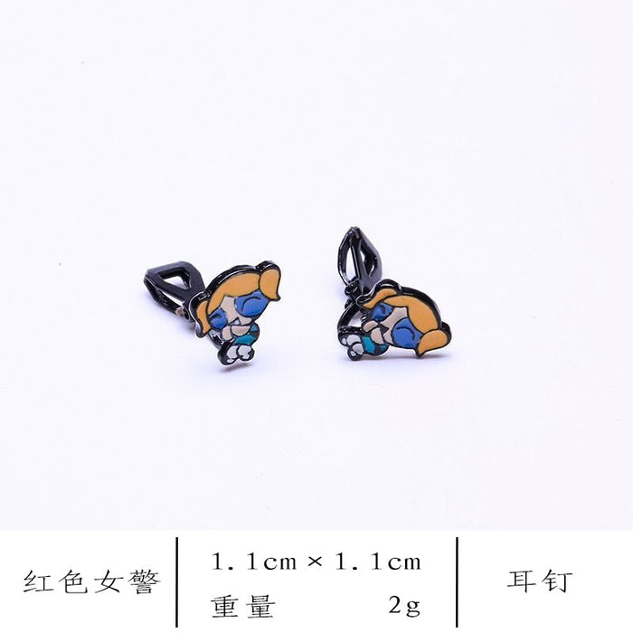 Wholesale Earrings Stainless Steel Cute Cartoon Stud Earrings (M) JDC-ES-JiaYe001