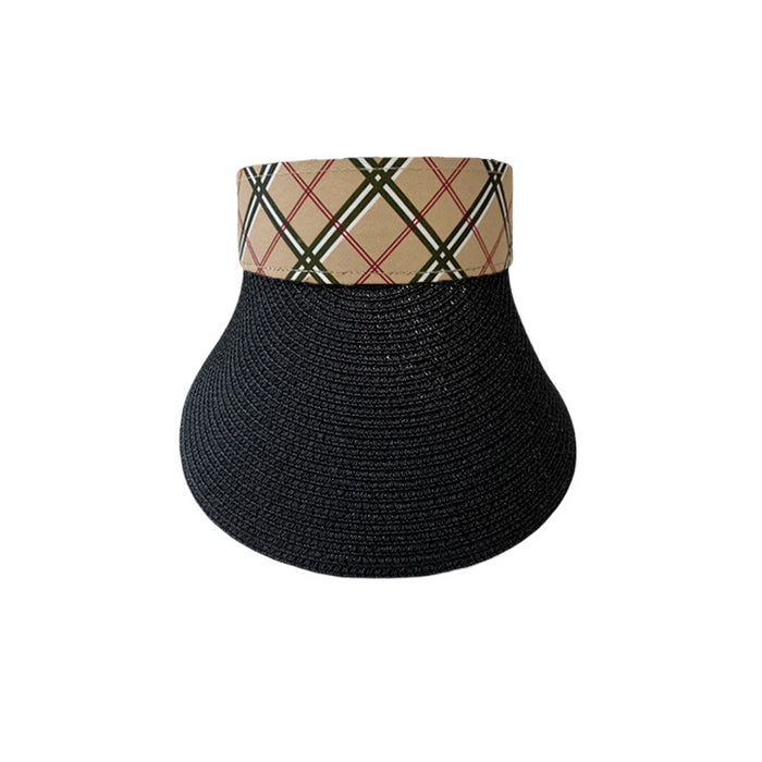 Wholesale summer sun visor hat ladies UV protection widened empty top hat (F) MOQ≥2 JDC-FH-EnJia002
