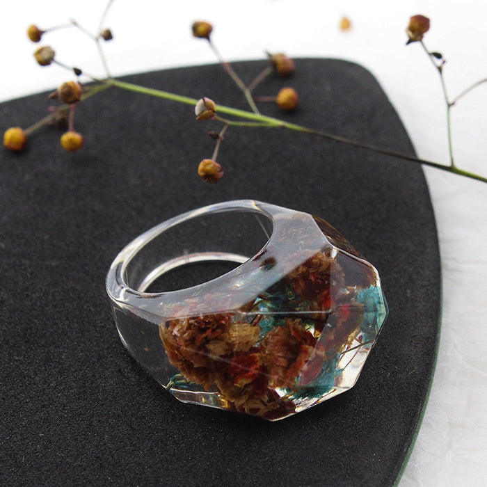 Wholesale Acrylic Resin Dried Flower Rings JDC-RS-XTS001