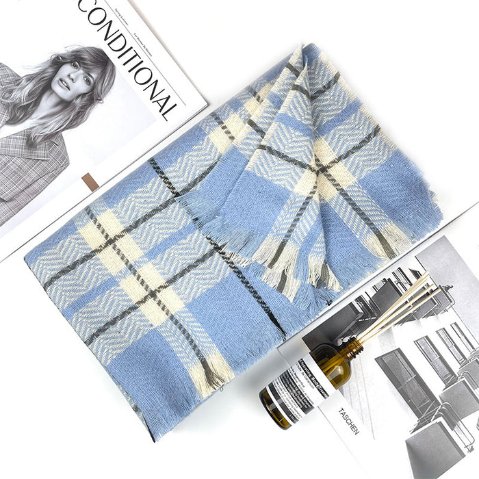 Wholesale Outer Plaid Scarf Women's Imitation Cashmere Polyester JDC-SF-Randai009