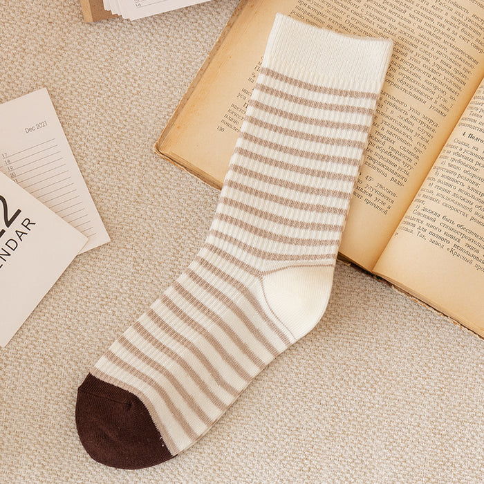 Wholesale Sock Cotton Sweat Absorbing Socks Striped MOQ≥2 JDC-SK-CYu021
