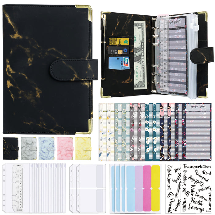 Wholesale Notebook Faux Leather A6 Binder Marbled MOQ≥2 JDC-NK-lingl002