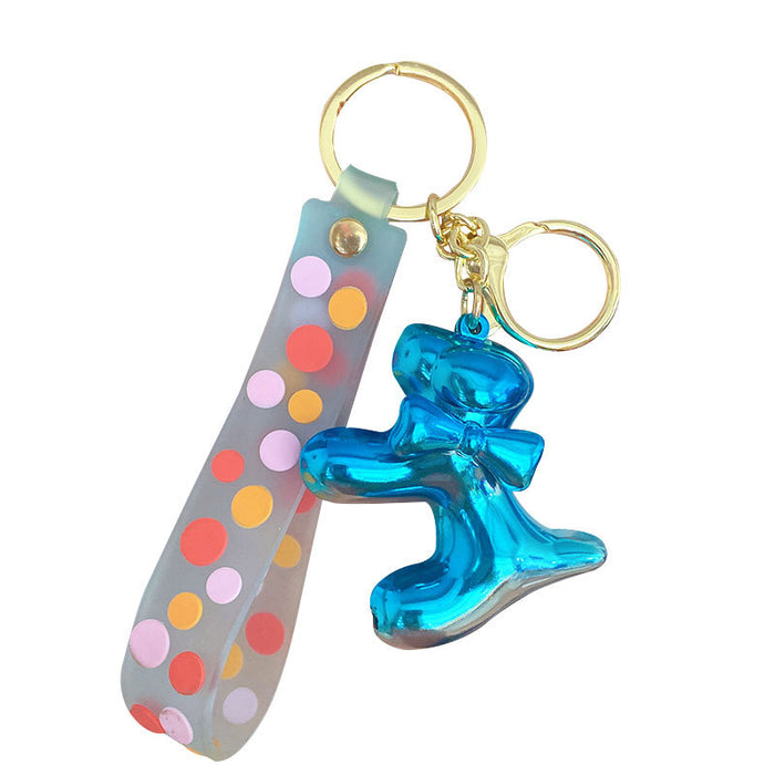 Wholesale Keychains Electroplated Bow Tie Dog JDC-KC-ZHongC003