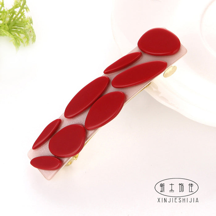 Wholesale Hair Clips Acetate Sheet Chess Piece Series 8cm Spring Clip (F) JDC-HC-QIAOD003