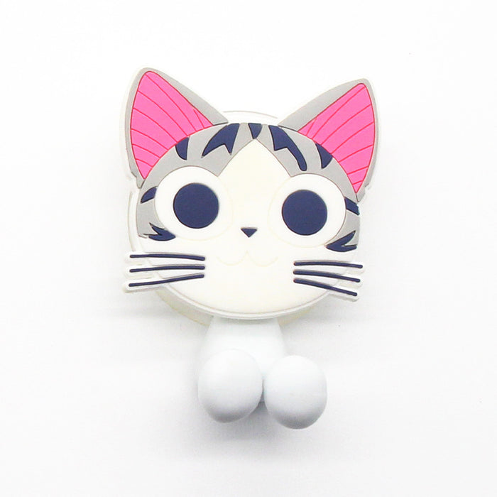 Wholesale Toothbrush Holder PVC Cute Cartoon Kitten Punch Free MOQ≥2 (S) JDC-THR-ZhiL001