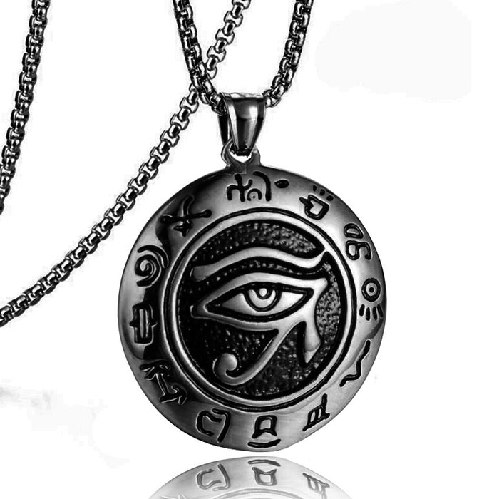 Wholesale Vintage Eye of Horus Pendant Personality Gaming Necklace MOQ≥2 JDC-NE-Fhong004