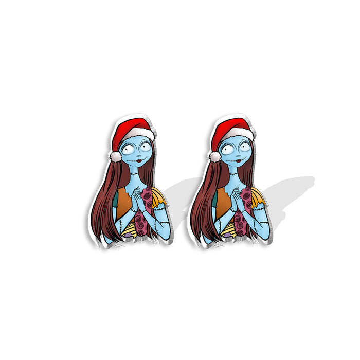 Wholesale Earrings Acrylic Christmas Cartoon Asymmetric Earrings MOQ≥2 JDC-ES-XiangL010