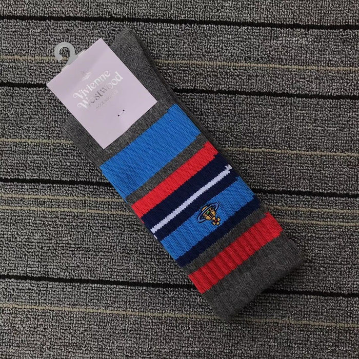 Wholesale Sock Combed Cotton Saturn Row Three Colors Mid Tube Sweat Absorption (F) MOQ≥3 JDC-SK-HongMian005