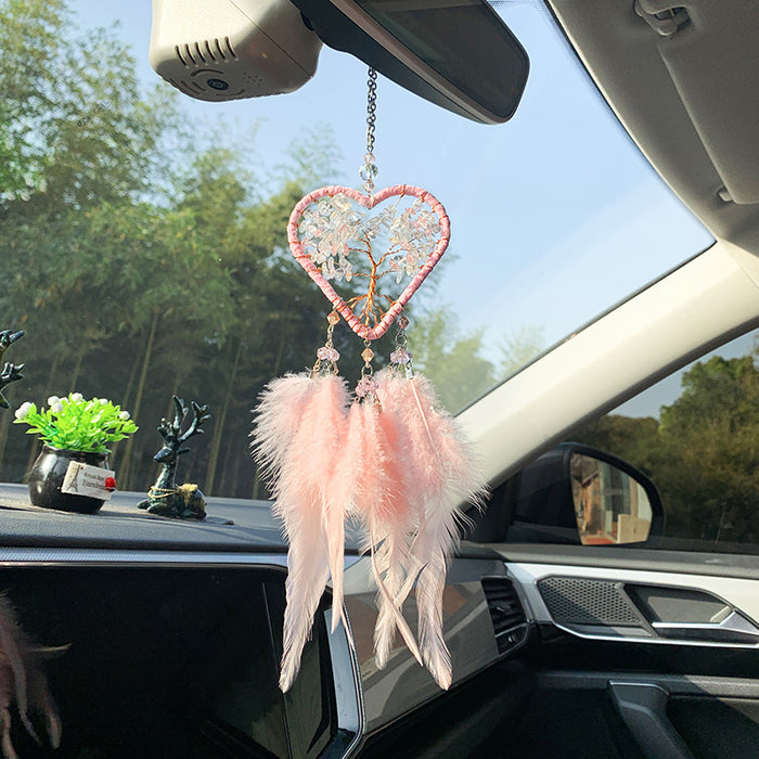 Wholesale crystal rough hand-woven car ornaments JDC-DC-MYu010