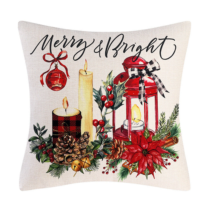 Wholesale Pillowcase Linen Christmas Santa Snowman Without Pillow JDC-PW-Mengde010
