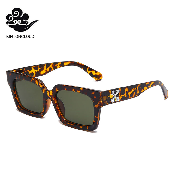 Marco de gafas de sol transparentes al aire libre de leopardo al por mayor （f) JDC-SG-HNB004