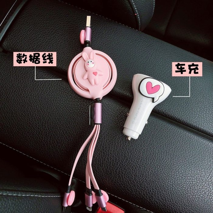 Wholesale Car Charger USB Interface Cartoon Nylon Alloy MOQ≥2 JDC-CA-YueRan002