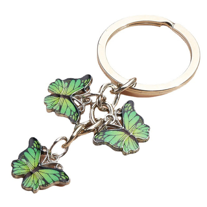 Wholesale Color Butterfly Metal Keychain MOQ≥2 JDC-KC-XiangH006
