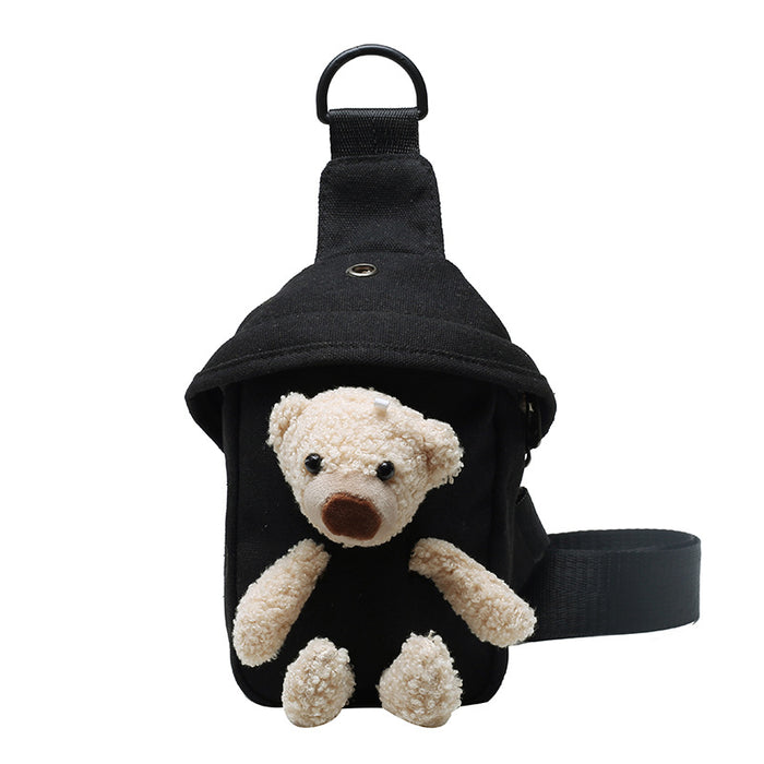 Wholesale Shoulder Bag Canvas Bear Crossbody Bag JDC-BP-MJ004
