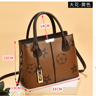 Wholesale Shoulder Bag PU Printing Large Capacity Handbag Diagonal (F) JDC-SD-haim001