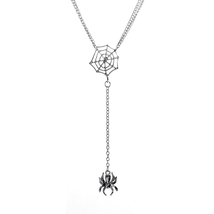 Wholesale Necklace Alloy Spider Pendant Double Layer Long Sweater Chain Accessory JDC-NE-KAN004