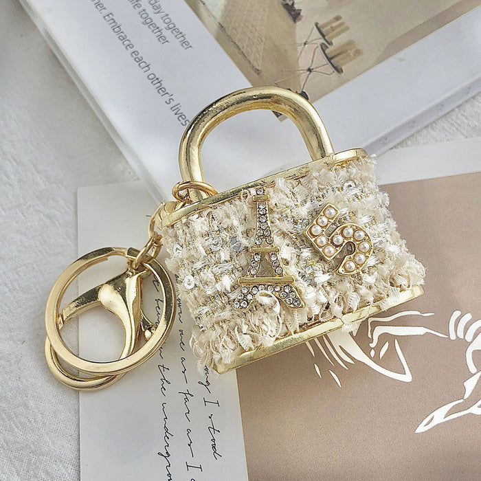 Wholesale Flannel Lock Shaped Alloy Keychain MOQ≥2 JDC-KC-ChaoK025