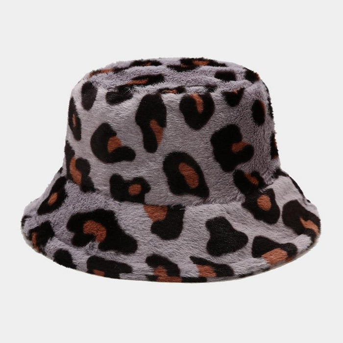 Sombrero mayorista acrílico leopardo impresión lana espesa a prueba de viento sombrero jdc-fh-pangq001