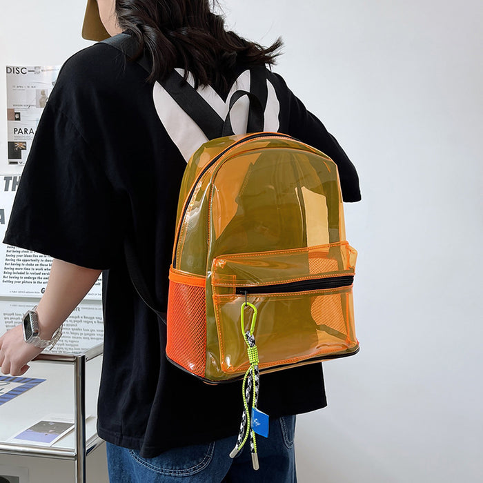 Wholesale Backpack Polyester Transparent Jelly JDC-BP-LS002