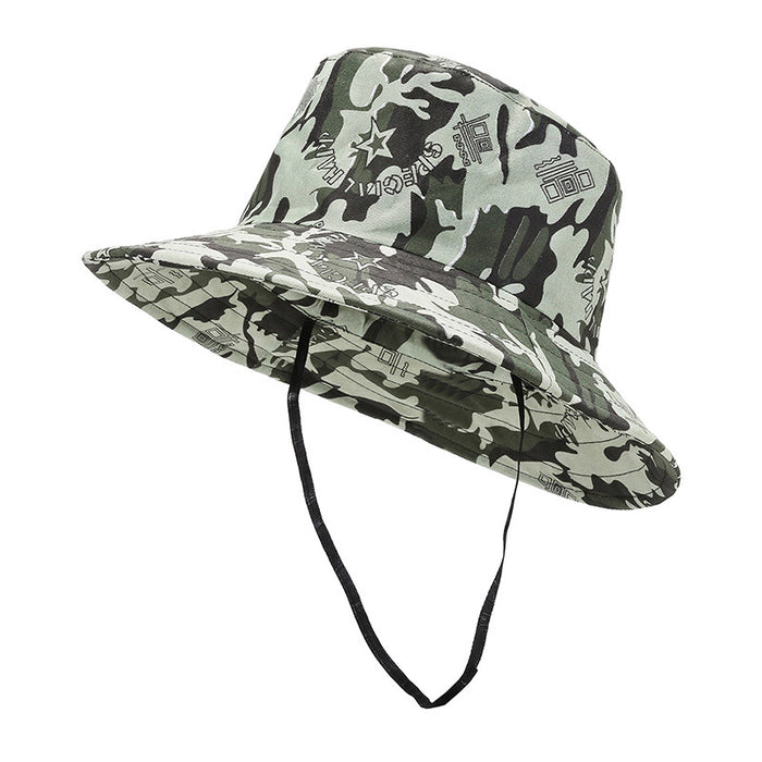Camuflaje de sombrero de verano al por mayor Camuflaje Gran espía para el sol, escalador de escalada al aire libre JDC-FH-Dingb004