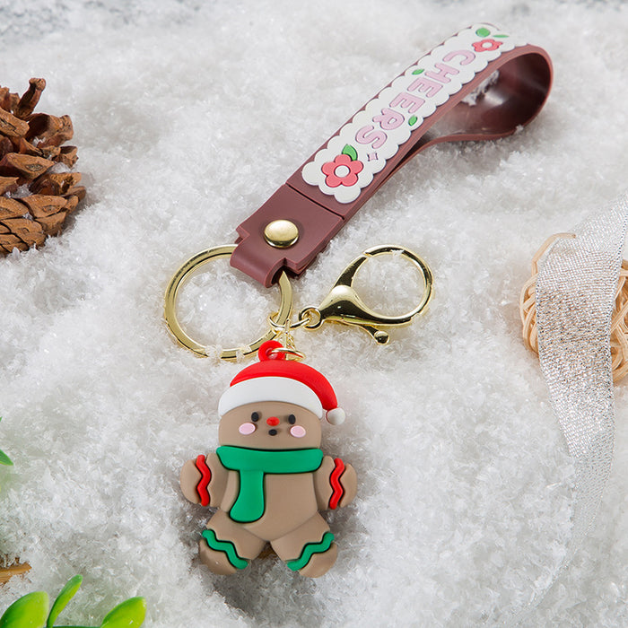Wholesale Keychain PVC Christmas Cartoon Doll Pendant MOQ≥2 JDC-KC-LeZ030