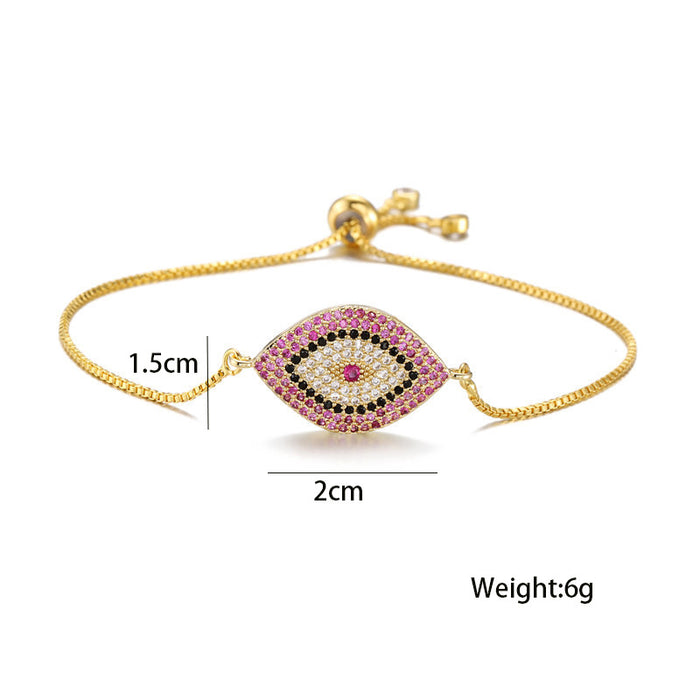 Wholesale Bracelet Copper Zircon Devil's Eye JDC-BT-PREMAG006