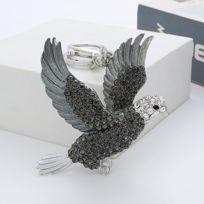 Wholesale Keychains Alloy Rhinestones Dove of Peace JDC-KC-ChaoK036