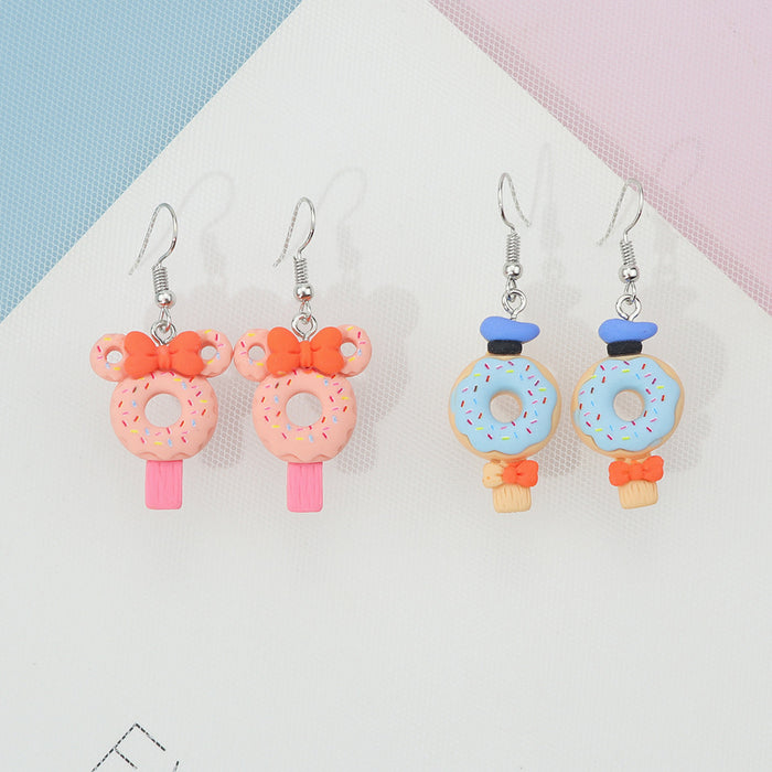 Wholesale earrings plastic lollipops MOQ≥2 JDC-ES-niqing016